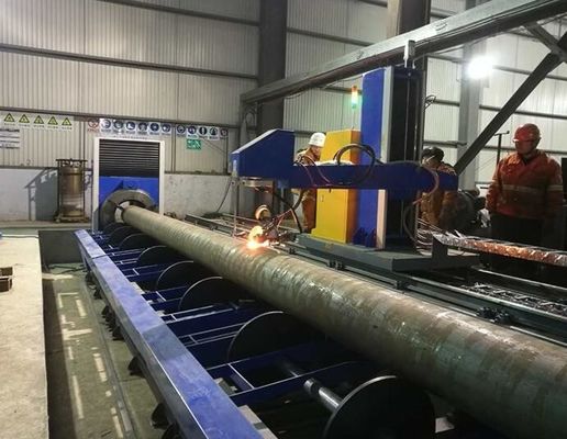 OD 1000mm CNC Pipe Cutter / Automatic CNC Plasma Tube Cutting Machine