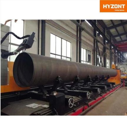 Beveling CNC Pipe Plasma Cutting Machine With Touch Screen Panel