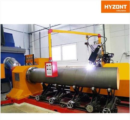 CNC Pipe Profile Plasma Cutting Machine 800mm Diameter For Shipbuilding and Steel PEB Building